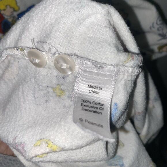 Peanuts Women Intimate Night Gown Snoopy Sleepwear Long Winter Sz M - Picture 10 of 10